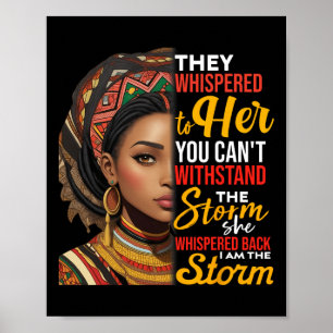 African Proud Black Girls Juneteenth Africain Heri Poster