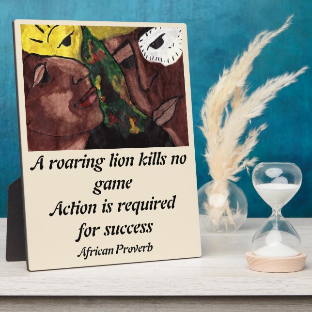 AFRICAN PROVERB PLAQUE (Side)