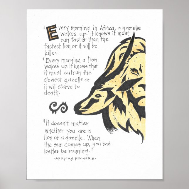 African Proverb Poster (Front)