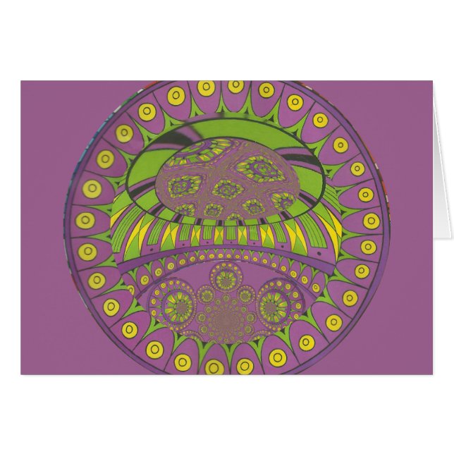 African Purple and Yellow Kaleidoscope Traditional (Front Horizontal)