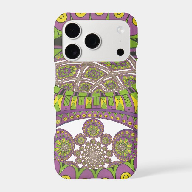 African Purple and Yellow Kaleidoscope Traditional (Back)