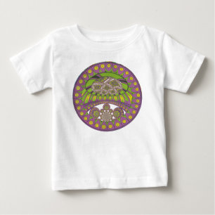 African Purple and Yellow Kaleidoscope Traditional Baby T-Shirt