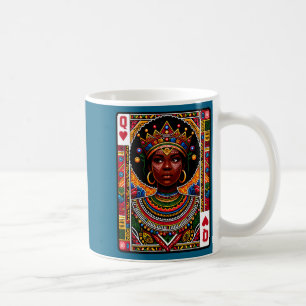 African queen card melanin black pride blm coffee mug