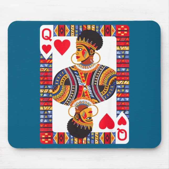 African queen card melanin black pride blm mouse mat (Front)