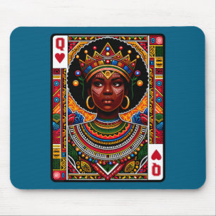 African queen card melanin black pride blm mouse mat