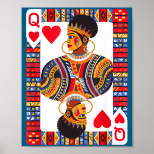 African queen card melanin black pride blm poster