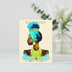 AFRICAN QUEEN HEAD WRAP NATURAL HAIR POSTCARD
