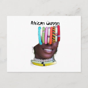 African Queen Postcard African Art Print