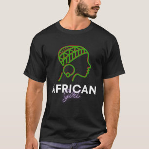 African Queen  Powerful Black Girl Magic Africa T-Shirt