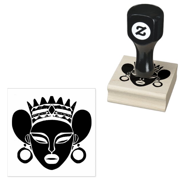 African Queen Rubber Stamp (Stamped)