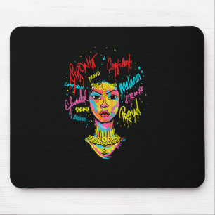 African Queen Strong Woman Black History Month Pro Mouse Mat