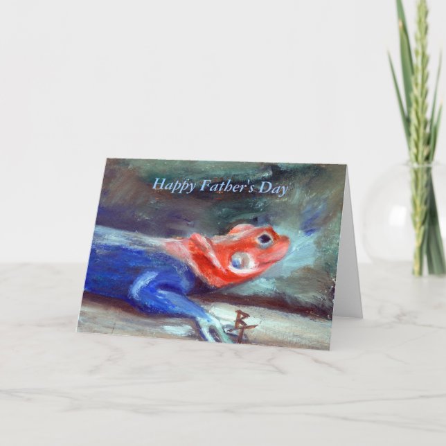 African Rainbow Lizard Father's Day Card (Front)