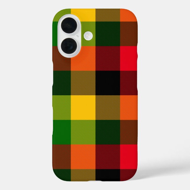  African Rasta Reggae Colours Plaid Pattern Design Case-Mate iPhone Case (Back)