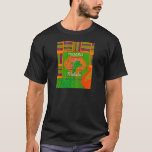 African Red Golden Green Rasta Giraffe Colours T-Shirt