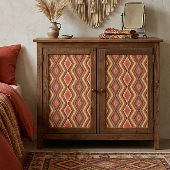 African Red Green Orange Yellow Ethnic Art Tissue Paper (Creator Uploaded)