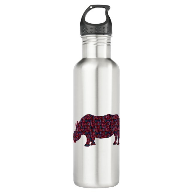 African-Rhinoceroc 710 Ml Water Bottle (Front)