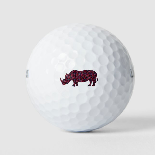 African-Rhinoceroc Golf Balls (Front)