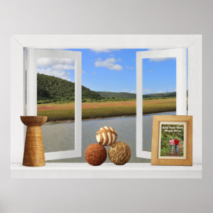 African River View -- Customisable Open Window Poster