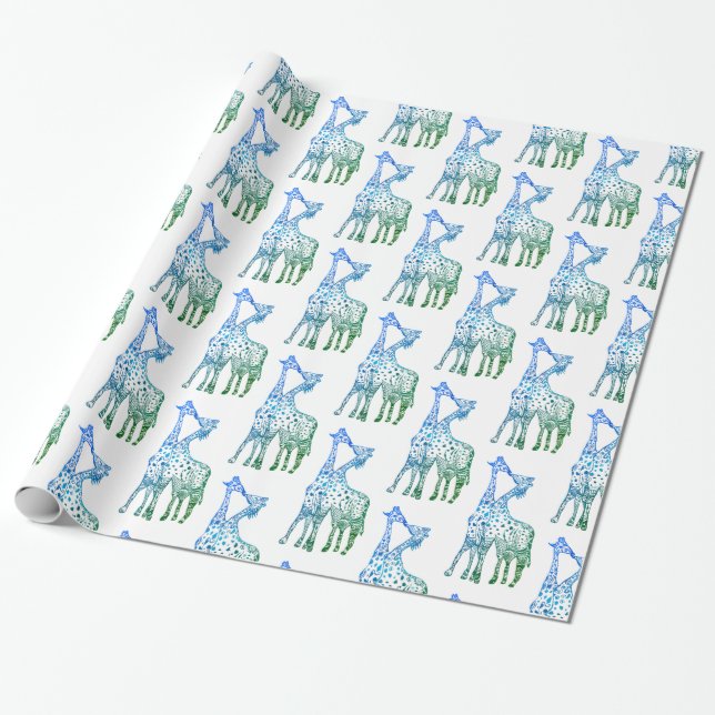 African Romance Wrapping Paper (Unrolled)