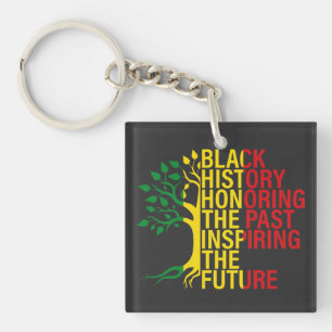 African Roots Black History Month Past and Future Key Ring