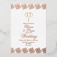African Rose Gold Ankara Wedding Pressed   