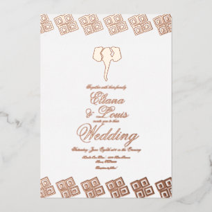 African Rose Gold Ankara Wedding Pressed