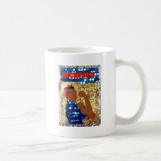 african rosie the riveter coffee mug