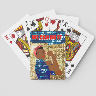 african rosie the riveter playing cards