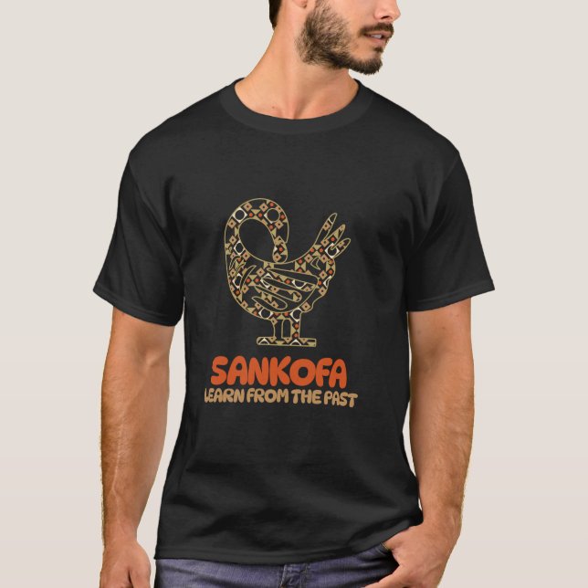 African Routes Sankofa Adinkra Black History Art L T-Shirt (Front)