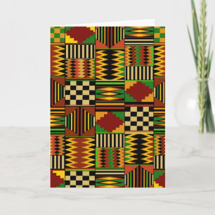 African Royal Kente Cloth Design Card