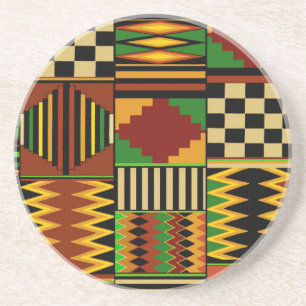 African Royal Kente Cloth Design Coaster