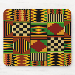 African Royal Kente Cloth Design Mouse Mat
