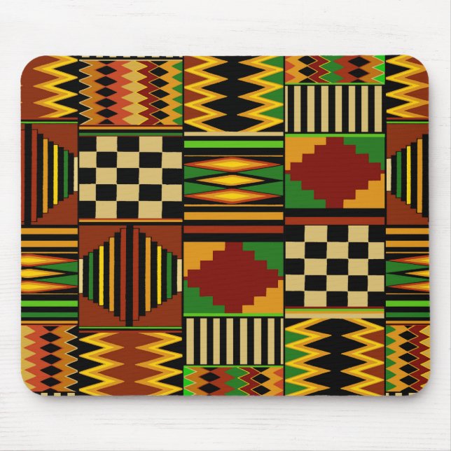 African Royal Kente Cloth Design Mouse Mat (Front)