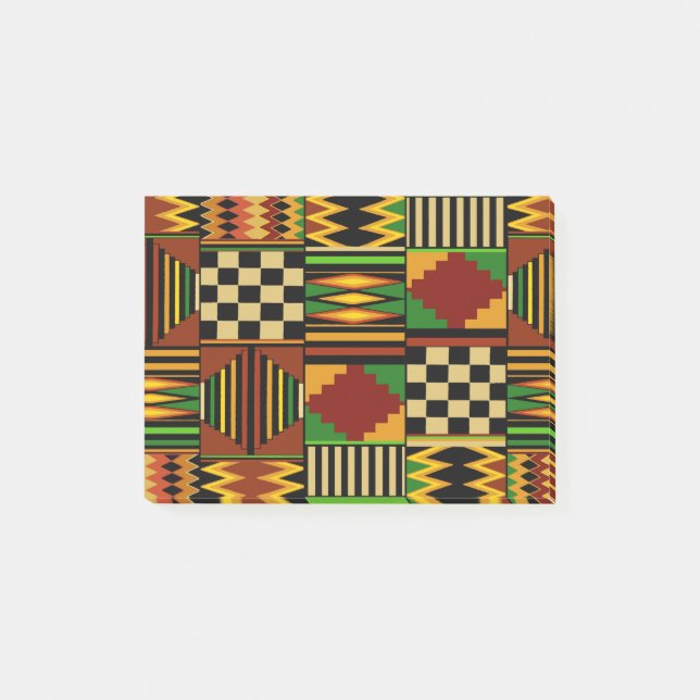 African Royal Kente Cloth Design Post-it Notes (Front)