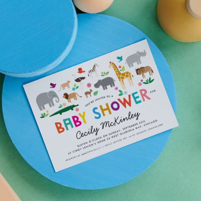 African Safari Animals Baby Shower Invitation (Creator Uploaded)