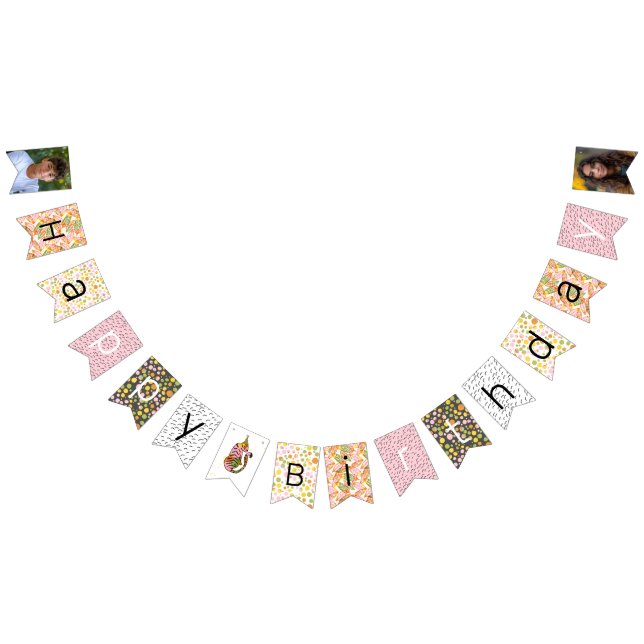 African Safari Animals Teen Boho Happy Birthday Bunting (All)