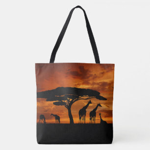 African Safari at Sunset Tote Bag