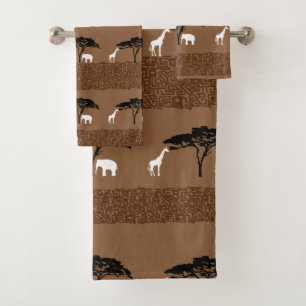 African Safari Bath Towel Set