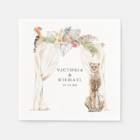 African Safari Boho Floral Monogram