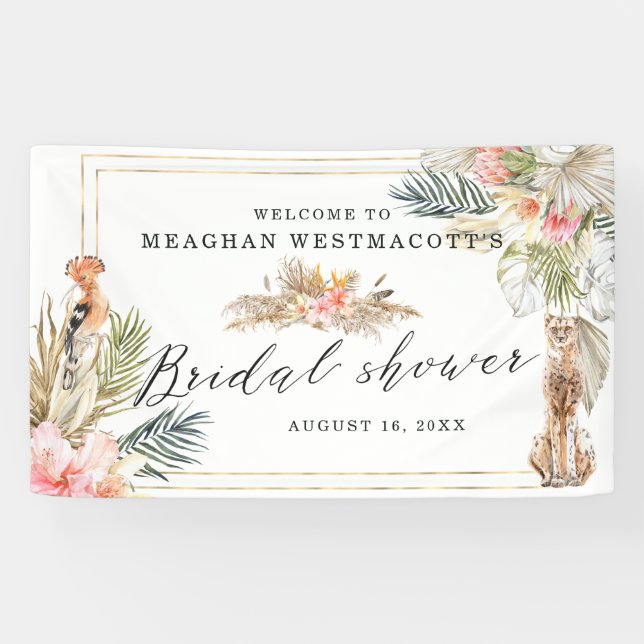 African Safari | Bridal Shower Welcome Banner (Horizontal)