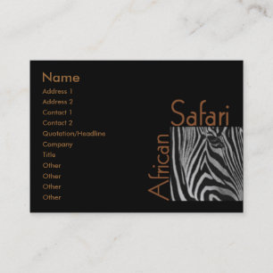 African Safari Business Card