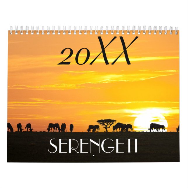 African safari calendar (Cover)