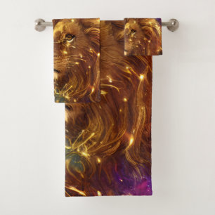 African Safari Fantasy Lions Bath Towel Set