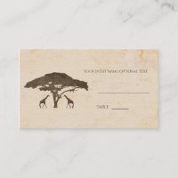African Safari Giraffes Tree Wedding Table Seating