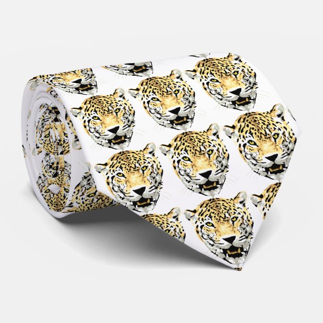 African Safari Leopard Tie (Rolled)