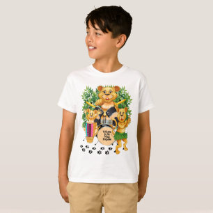 African Safari Lions Playing Musical Instruments T-Shirt