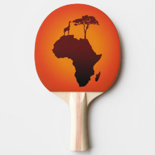 African Safari Map - Ping Pong Paddle