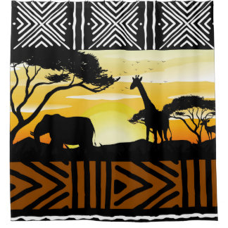 African Safari Scene Shower Curtain