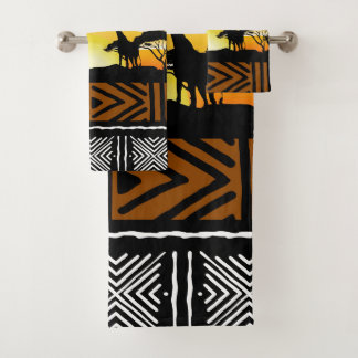 African Safari Scene Towel Set
