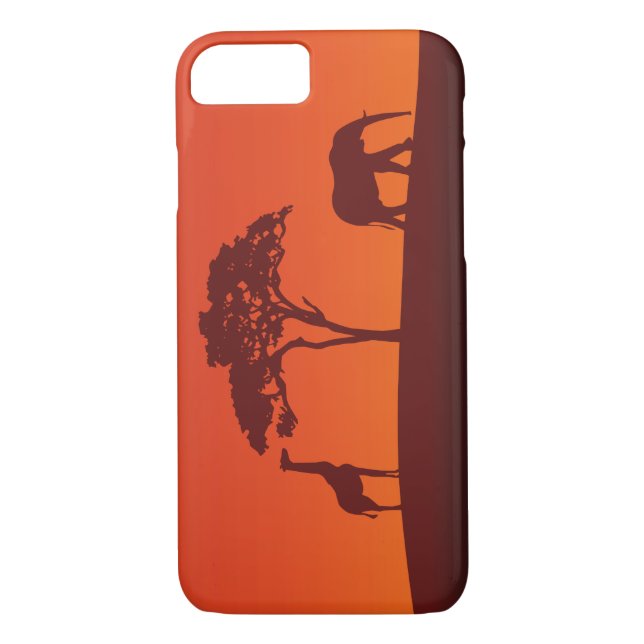 African Safari Silhouette - iPhone Case (Back)